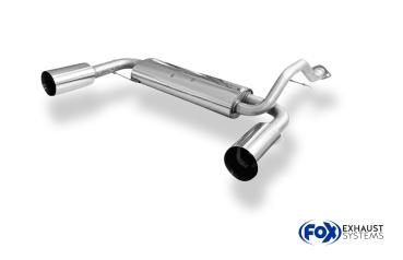 Endschalldämpfer quer Ausgang rechts/links - 1x114 Typ 10 rechts/links passend für: Honda CRX II (Bj. 1987-1992)